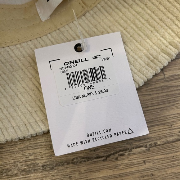 O'Neill Beige Corduroy Bucket Hat - NWT - Picture 3 of 7